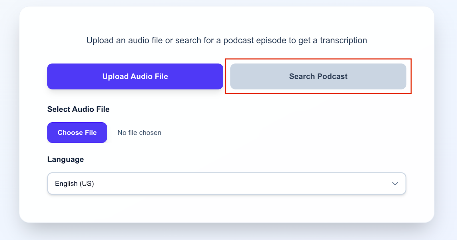 Get podcast transcriptions quickly